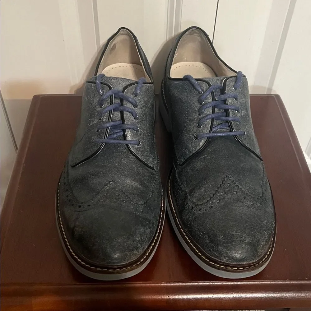 Cole Haan Nike Air Blue Leather Wing Oxford Mens Shoes 10